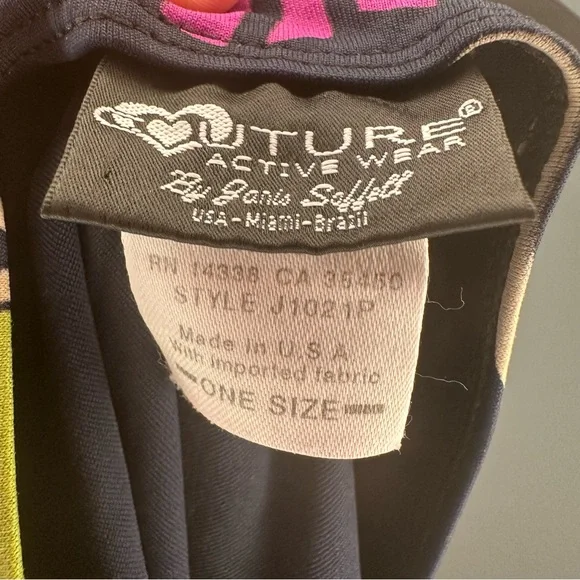 Couture Active Wear Colorful Paisley Athletic Racer Back Tank Top — Size OS - Picture 6 of 6